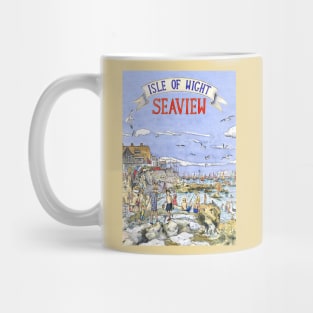 classic isle of wight travel art print Mug